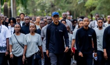#KWIBUKA31:President Kagame participated in the Walk to Remember ,outlines  five key points for the youth during this commemoration