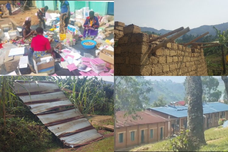 Gakenke:Imvura irimo umuyaga mwinshi yangije ibyumba by'amashuri 8 n'inzu 35